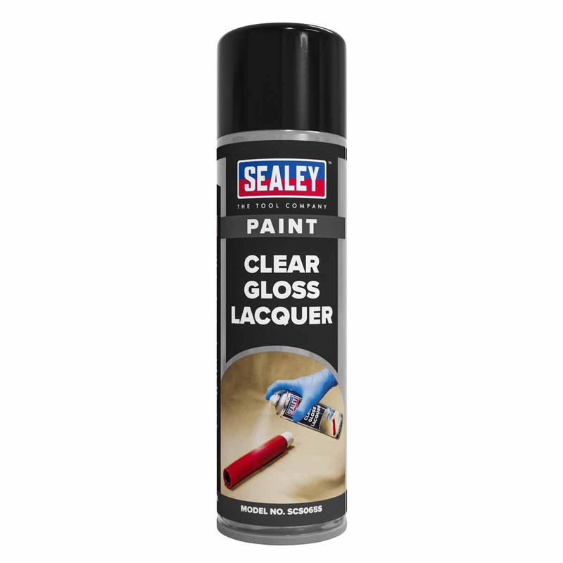 Sealey SCS065 Gloss Lacquer 500ml, Clear (6 Pack)