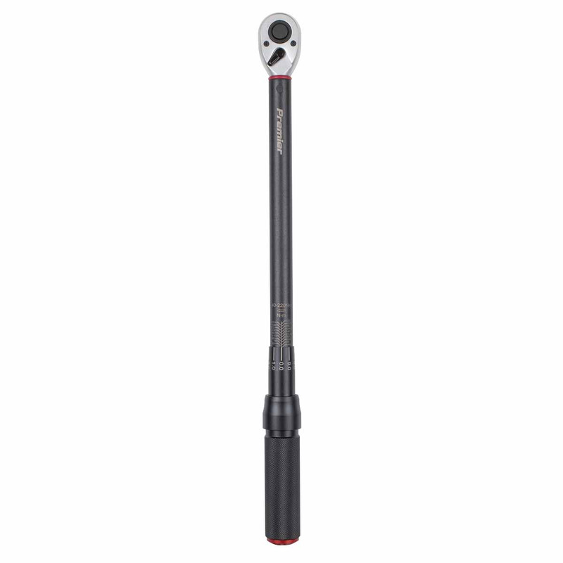 Sealey STW904B Torque Wrench Micrometer Style 1/2" Sq Drive Calibrated 40-220Nm - Premier Black
