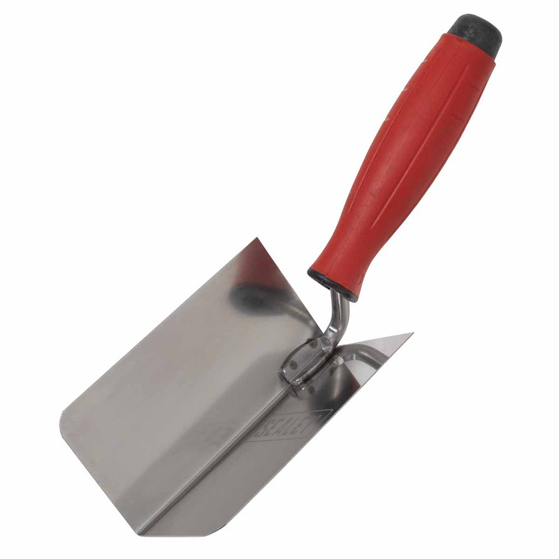 Sealey T1802 Stainless Steel Internal Corner Trowel with Rubber Handle 120 x 60mm