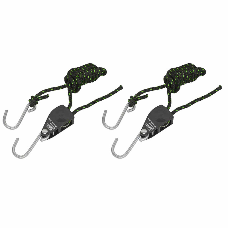 Sealey VS0114 Parts Hanger/Tie Down Ratchet with S-Shaped Hooks 2m (2 Pack)