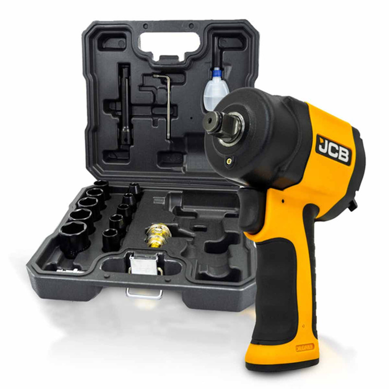 JCB JCB-RP9515-KIT 1/2" Square Drive Air Impact Wrench with Socket Set