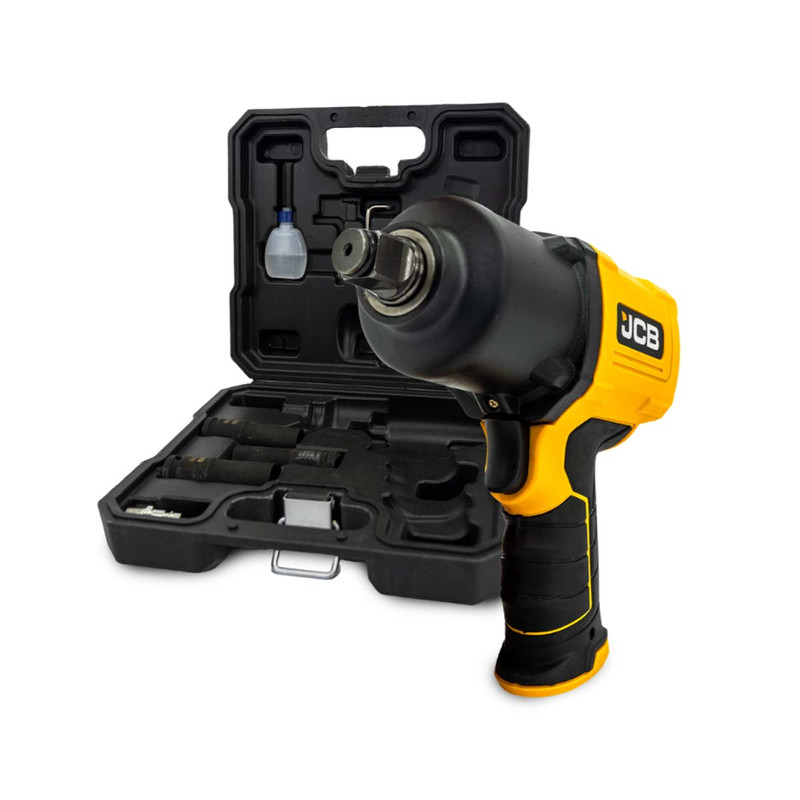 JCB JCB-RP9510-KIT 1/2" Square Drive Air Impact Wrench with Socket Set (3 Pieces)