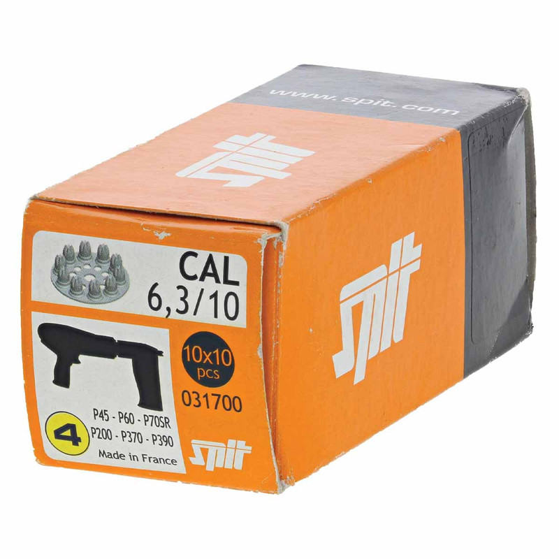 Spit 011658 6.3/10 High Calibre Disc Cartridge, Red (100 Pack)