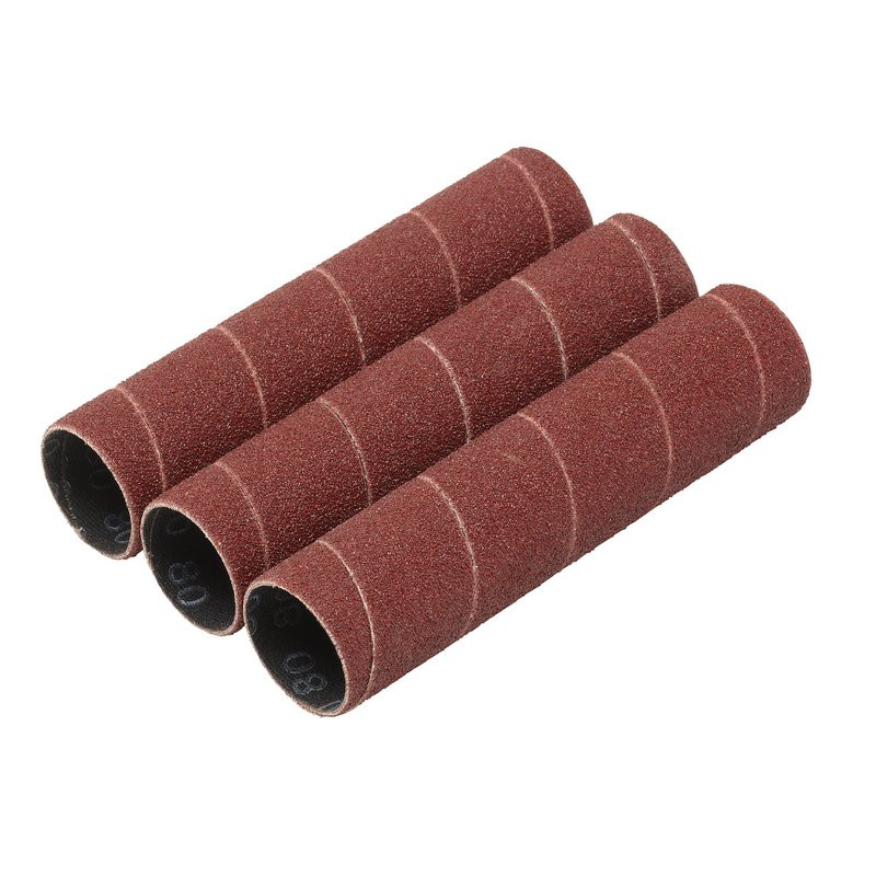 Draper 08403 Aluminium Oxide Sanding Sleeves, 25 x 115mm, 80 Grit (3 Pack)