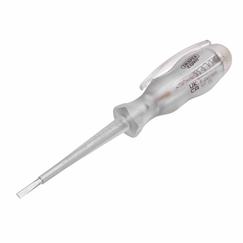 Draper Expert 14057 VDE Mains Tester Screwdriver, 105-250V AC, 140mm