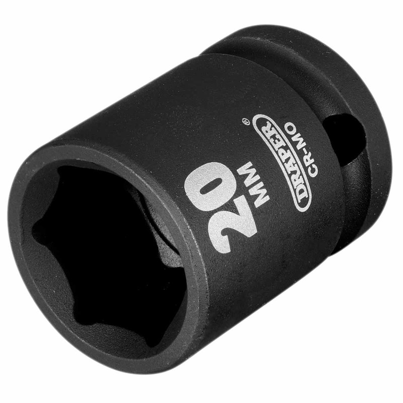 Draper 20184 Hi-TORQ® Impact Socket, 1/2" Sq. Dr., 20mm