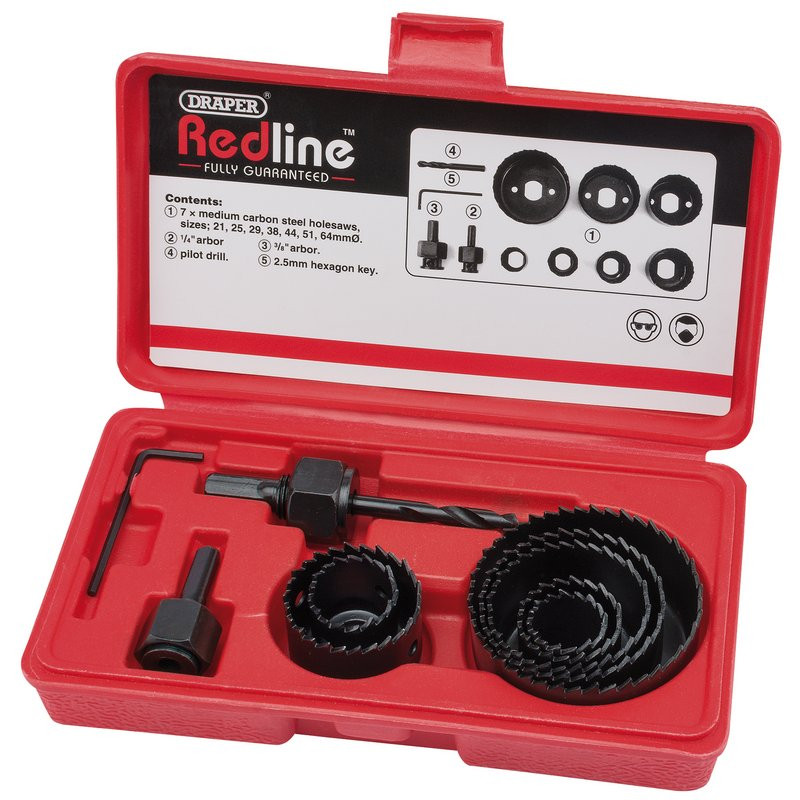 Draper Redline 68470 Holesaw Kit (11 Pieces)