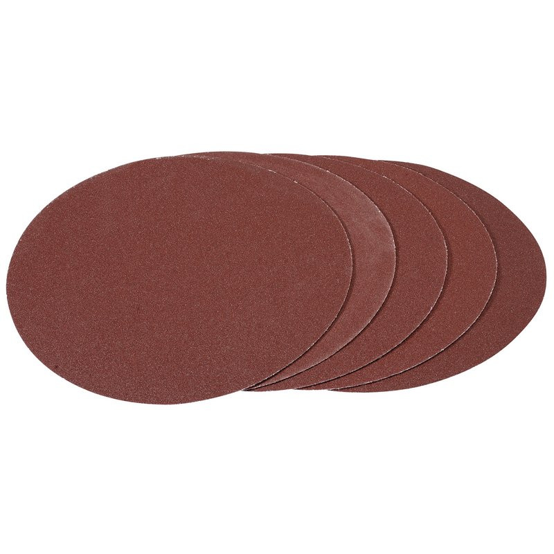 Draper 93426 Hook and Loop Aluminium Oxide Sanding Discs, 180mm, 100 Grit (5 Pack)