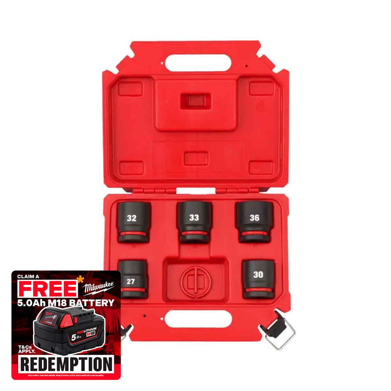 Milwaukee 4932498751 1" STD Socket Set (5 Pieces)