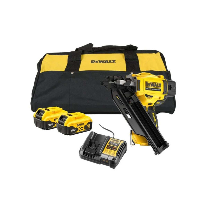 DeWalt DCN930NP2 18V Brushless Framing Nailer with 2x 5.0Ah Batteries 