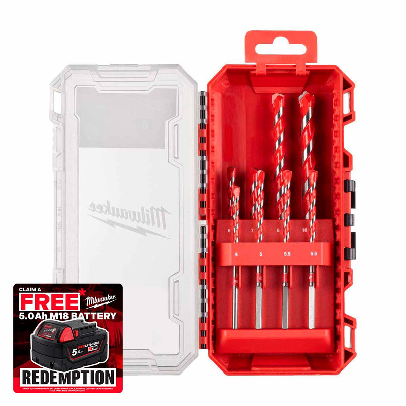 Milwaukee 4932493882 Next Generation Hammer Drill Bit Set (8 Pieces)