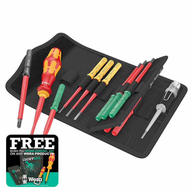 Wera 05006608001 Kraftom Kompact VDE Extra Slim Interchangeable Screwdriver Set