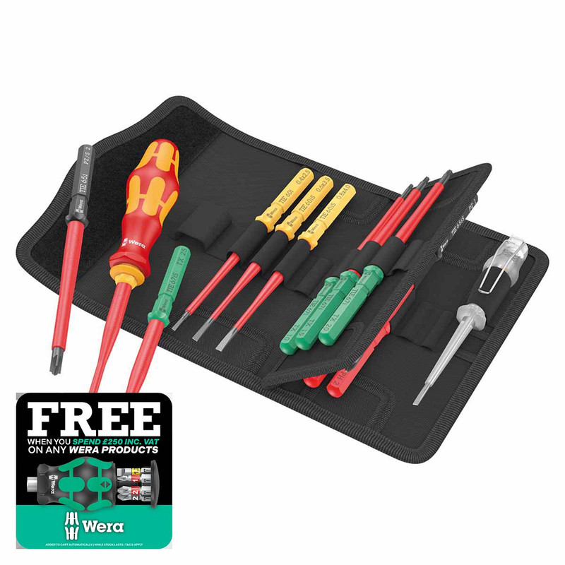 Wera 05006608001 Kraftom Kompact VDE Extra Slim Interchangeable Screwdriver Set