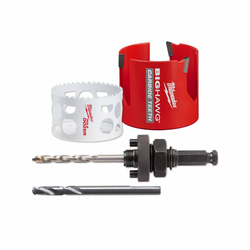 Milwaukee 4932479803 Big Hawg & Hole Dozer Electrician Set (4 Pieces)