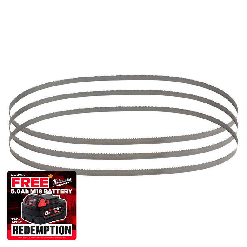 Milwaukee 48390630 Premium Bandsaw Blades 776.29mm x 12.7mm x 8/10TPI