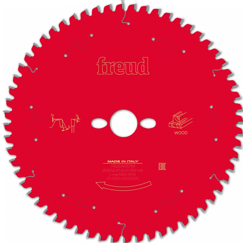 Freud F03FS09760 Mitre Wood Circular Saw Blade 260mm x 30mm 60T