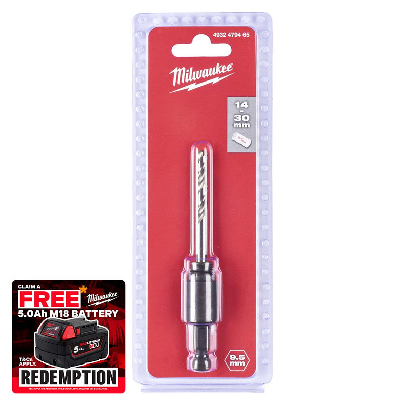 Milwaukee 4932479465 Holesaw Arbor 14 - 30 mm / Hex 9.5 (4932479465)