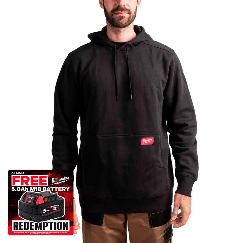 Milwaukee 4932493117 Midweight Hoodie, Black (Size M)