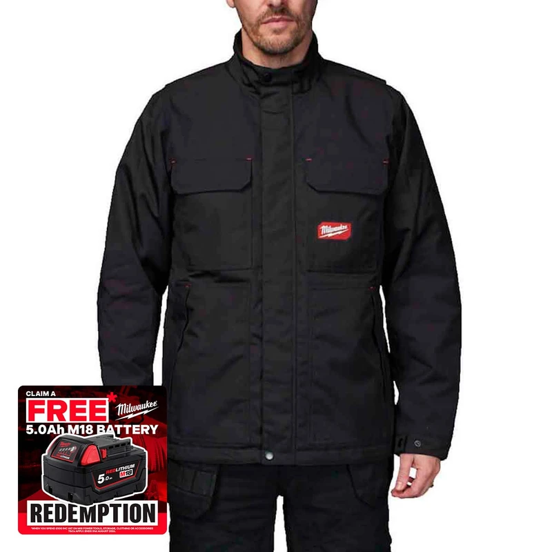 Milwaukee 4932498279 FREEFLEX™ Work Jacket, Black (Size L)