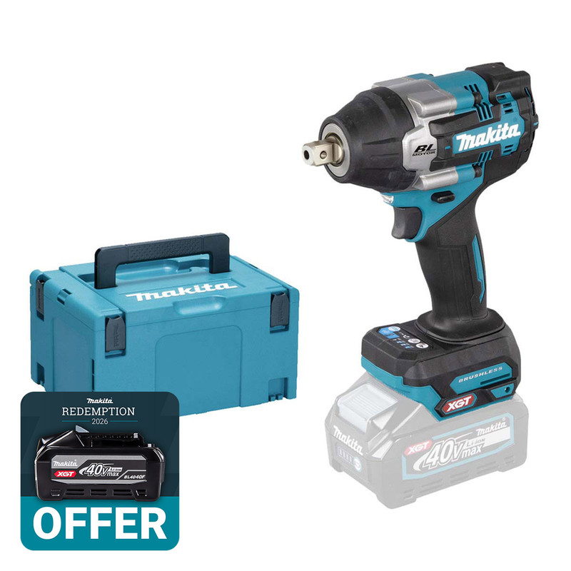 Makita TW009GZ01 40V Max XGT Impact Wrench with Makpac Carry Case (Body Only)