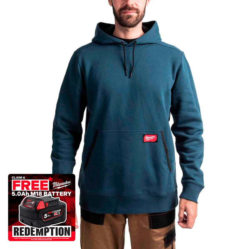 Milwaukee 4932493129 Midweight Hoodie, Blue (Size XL)