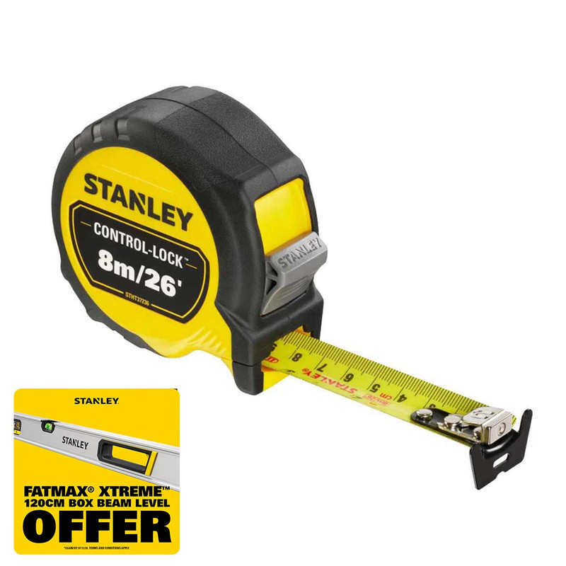 Stanley STHT37236-5 CONTROL-LOCK™ Pocket Tape 8m/25ft (Width 25mm)
