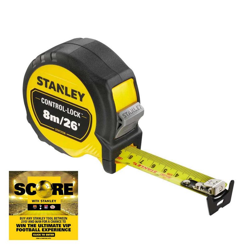 Stanley STHT37236-5 CONTROL-LOCK™ Pocket Tape 8m/25ft (Width 25mm)