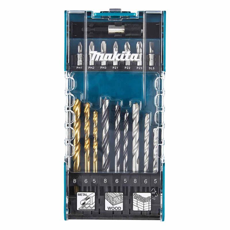 Makita D-74887 Drill and Screw Bit Set (17 Pieces)