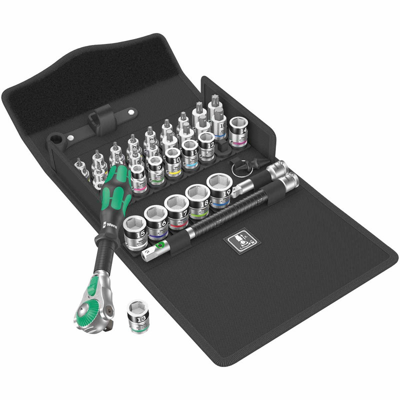 Wera 05003536001 8100Sb All-In Zyklop Speed Ratchet Set 3/8 Drive Metric (35 Pieces)