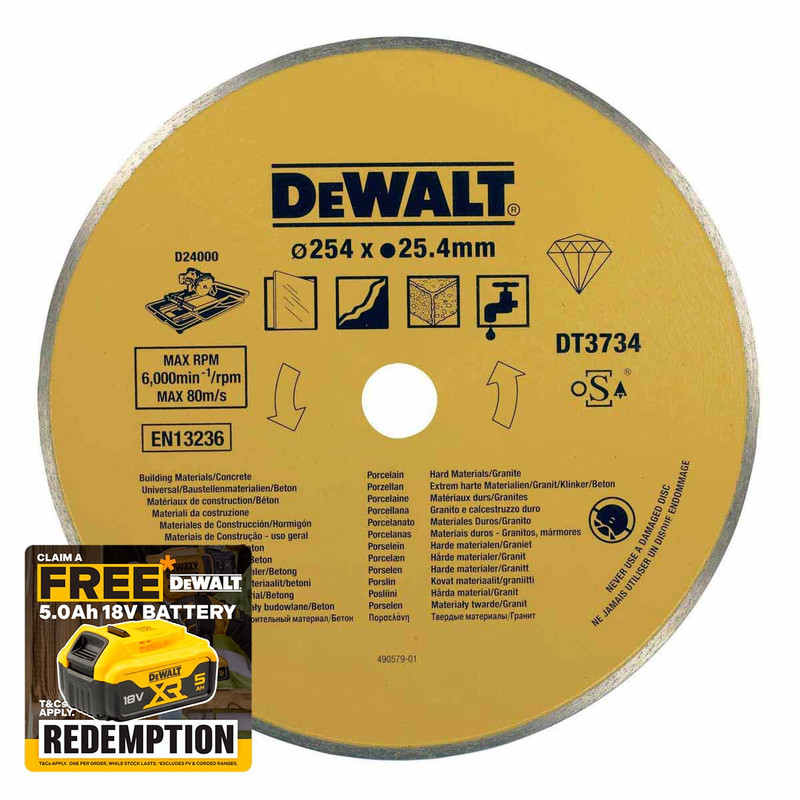 DeWalt DT3734 Diamond Blade for Stone and Concrete
