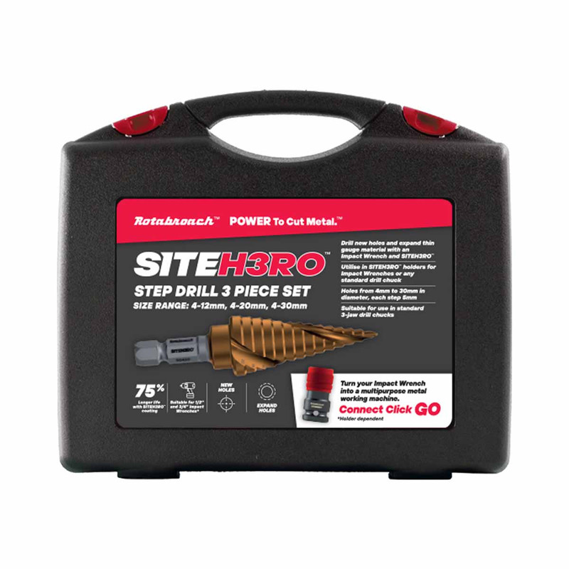 Rotabroach SHRSD1 SiteH3ro Step Drill Kit Metric (3 Pieces)