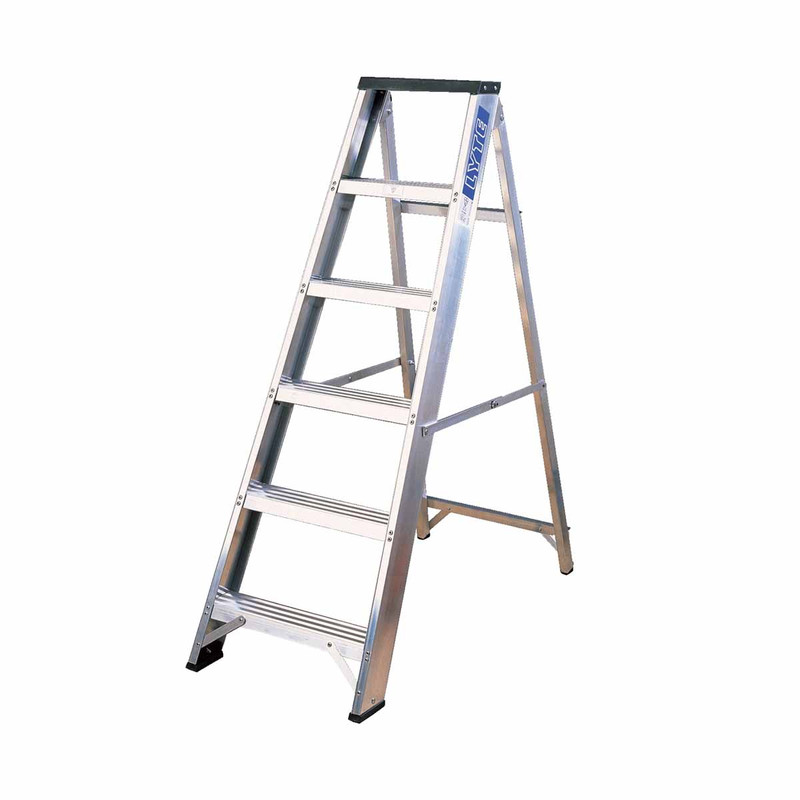Lyte NBSBB5 EN131-2 Professional Swingback Stepladder With Tool Tray 5 Tread