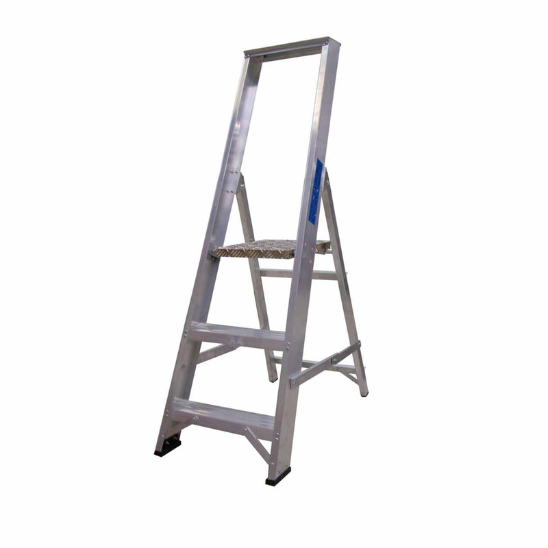 Lyte NBSBP3 EN131-2 Professional Platform Stepladder With Tool Tray 3 Tread