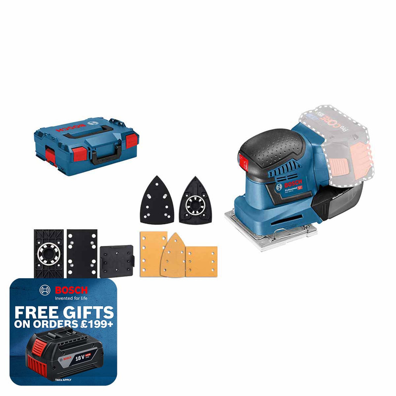Bosch 06019D0202 GSS 18V-10 Orbital Sander with L-BOXX (Body Only)