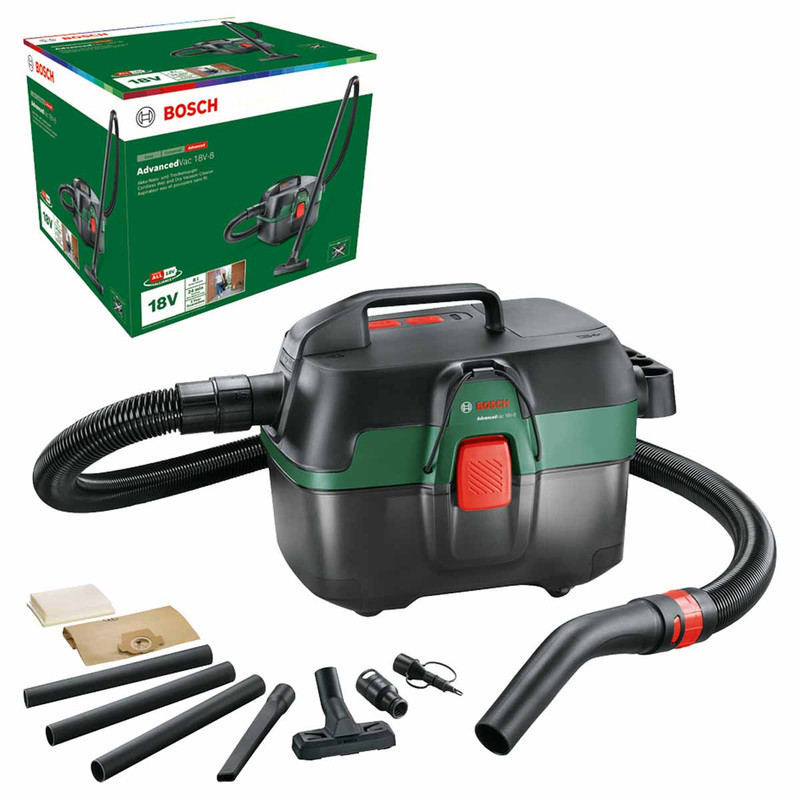 Bosch 06033E1000 AdvancedVac 18V Cordless Wet & Dry Vacuum Cleaner (Body Only)