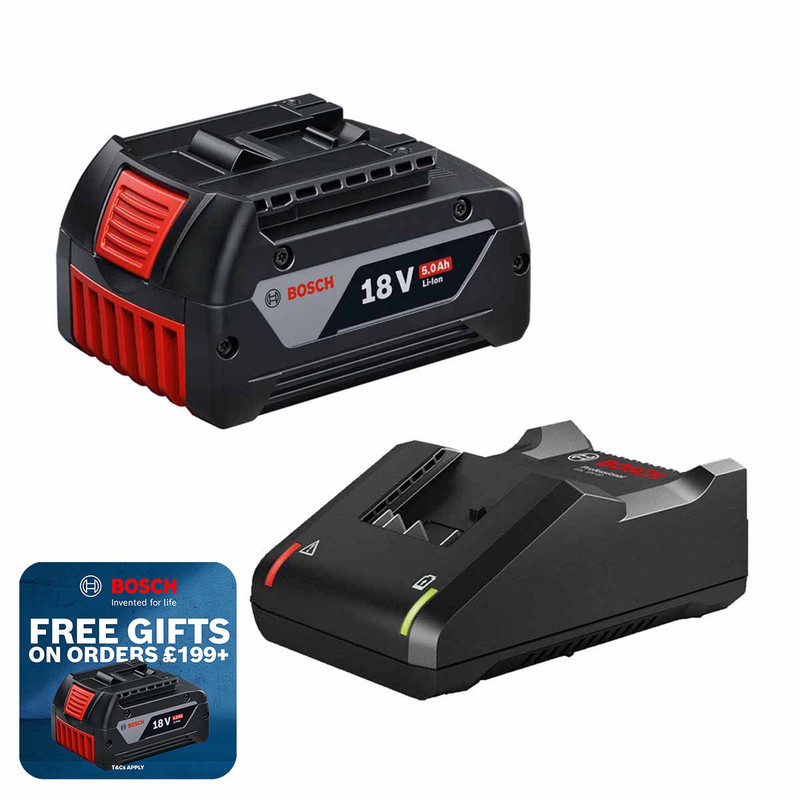 Bosch GBA18V 18V 5.0Ah Battery & GAL18V-40 Charger