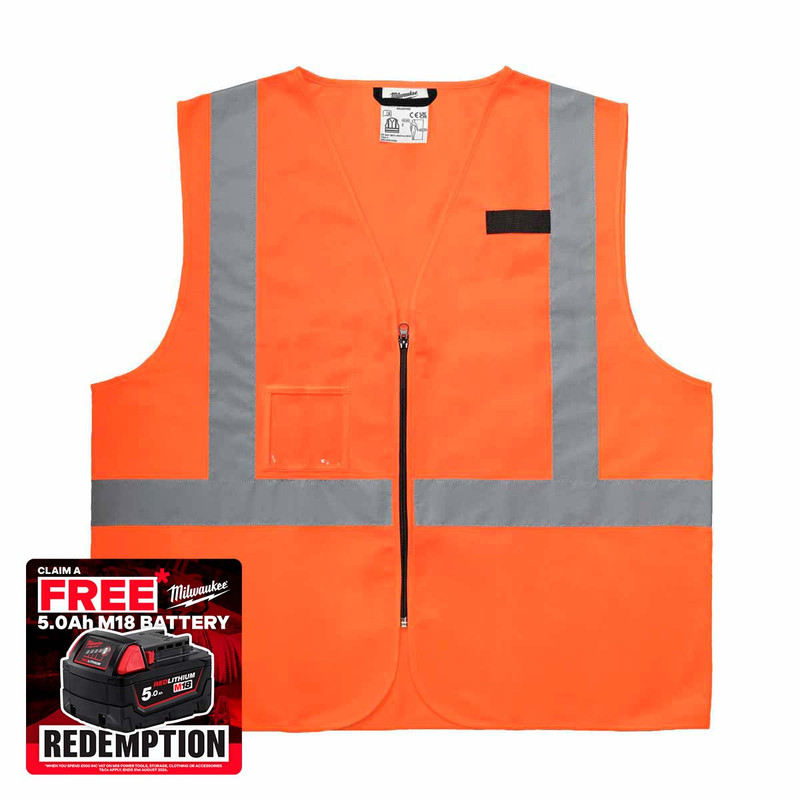 Milwaukee 4932498000 Contractor High-Visibility Vest (Size 2XL/3XL)
