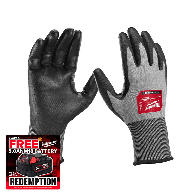 Milwaukee 4932480500 Hi-Dex Cut C Gloves (Size 11/XXL)