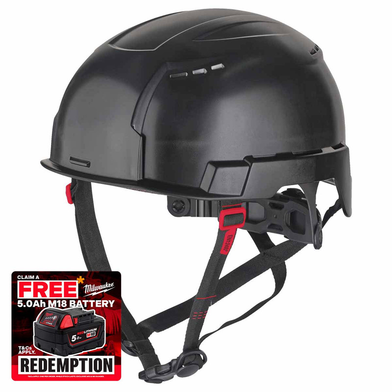 Milwaukee 4932478920 BOLT™ 200 Black Vented Safety Helmet