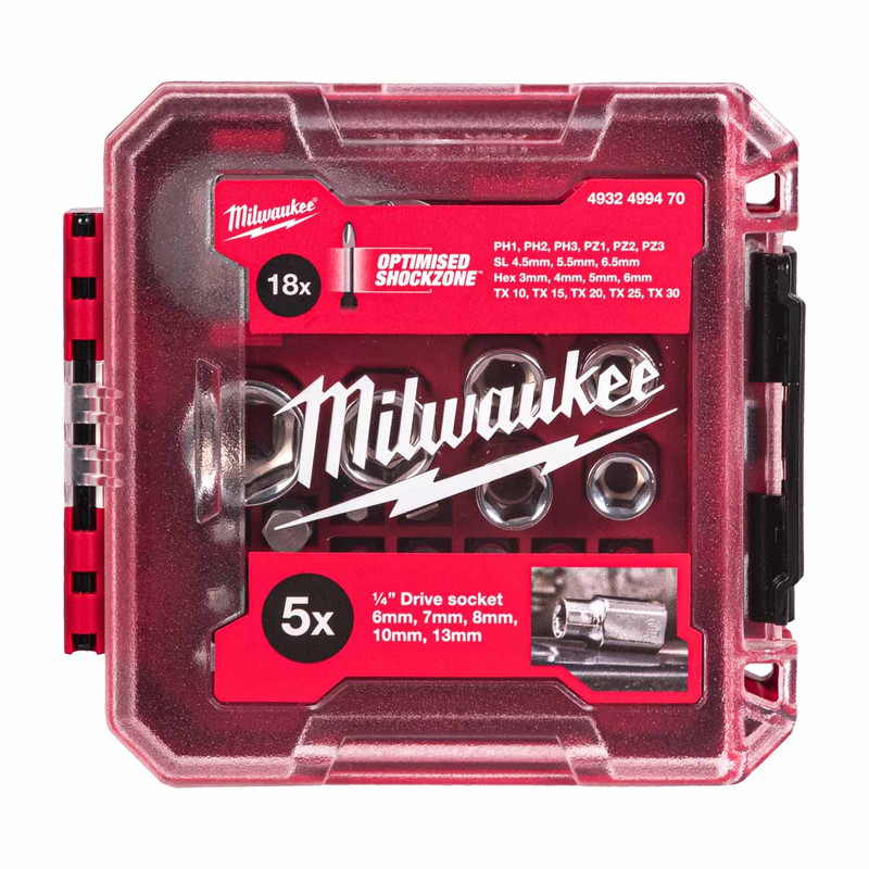 Milwaukee 4932499470 1/4" Drive Compact Ratchet Set in PACKOUT™ Box