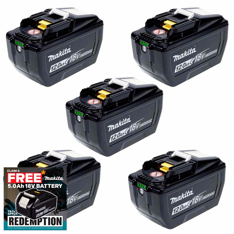 Makita BL18120BX5 18V LXT Battery 12.0Ah (5 Pack)