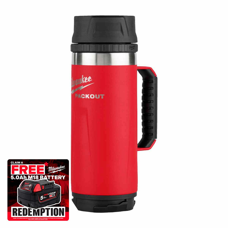 Milwaukee 4932493471 PACKOUT™ Bottle 532ml Sip Lid (Red)