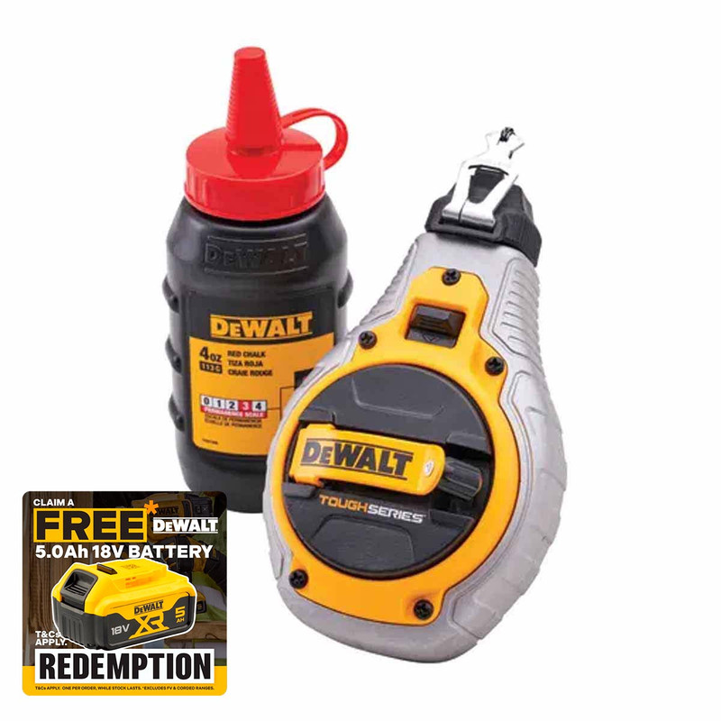 DeWalt XMS25CHALK Chalk Line & Red Chalk Set