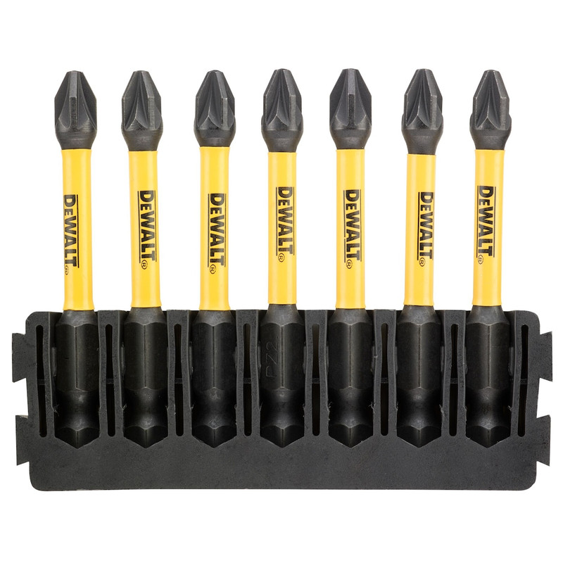 DeWalt DT70821-QZ Extreme FLEXTORQ PZ2 TOUGHCASE 57mm Screwdriver Bit Bar Set (7 Pieces)