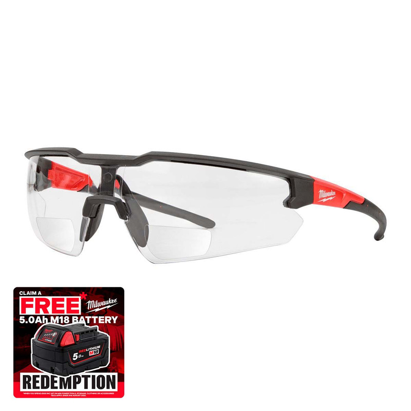 Milwaukee 4932478909 Magnified Clear Safety Glasses