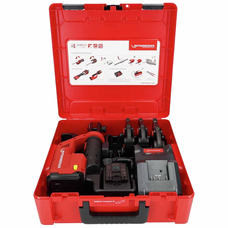 Rothenberger 1000004424 ROMAX COMPACT III Set TH16-20-26 with 1x 2.0Ah Battery