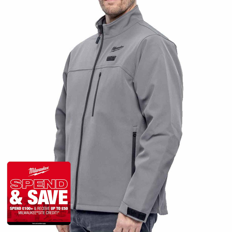 Milwaukee M12HJGR6-0 12V HEXON Grey Heated Jacket