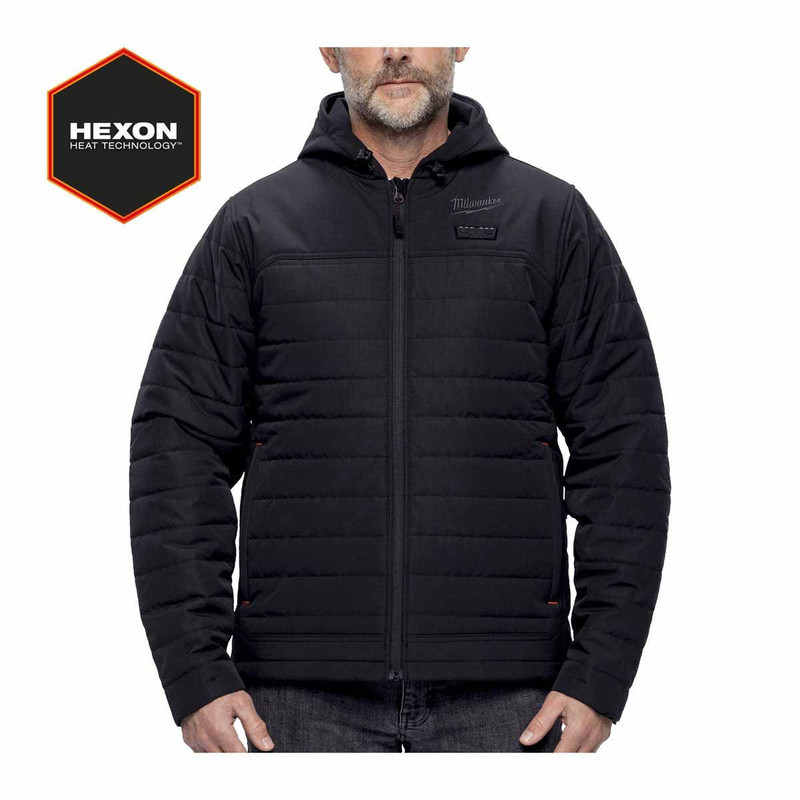 Milwaukee M12HJBL6-0 12V HEXON Black Heated Puffer Jacket