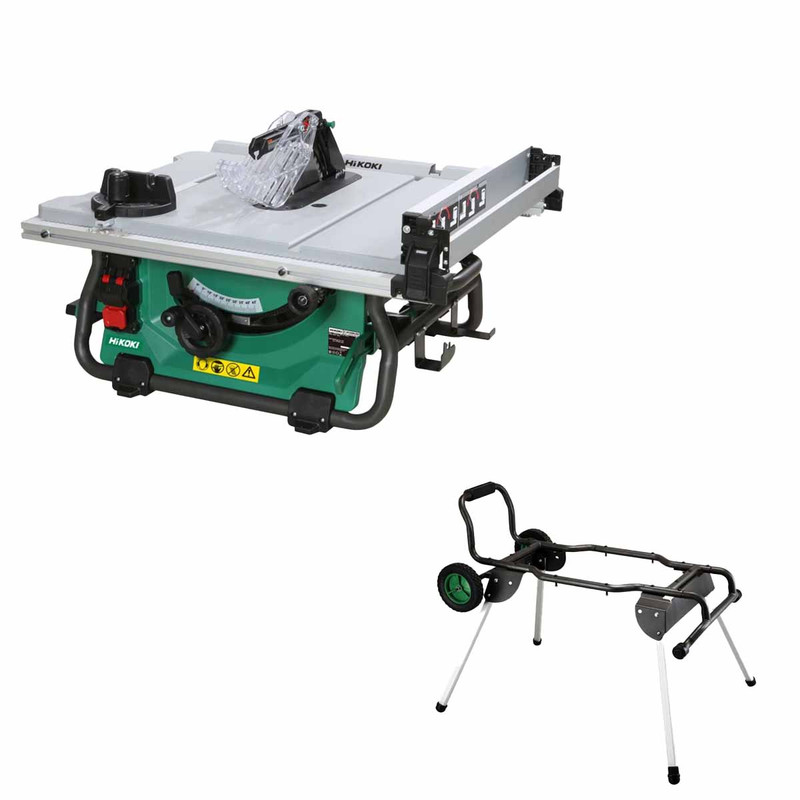HiKOKI C3610DRJ 36V 254mm Brushless Table Saw with Saw Leg Stand (Body Only)