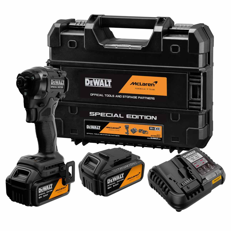 DeWalt DCF86MP2T McLaren F1 18V Impact Driver with 2x 5.0Ah Batteries